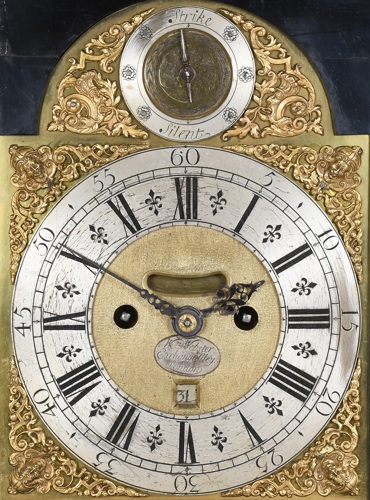 An Ebonised Table Clock, Wm Webster (Detail)